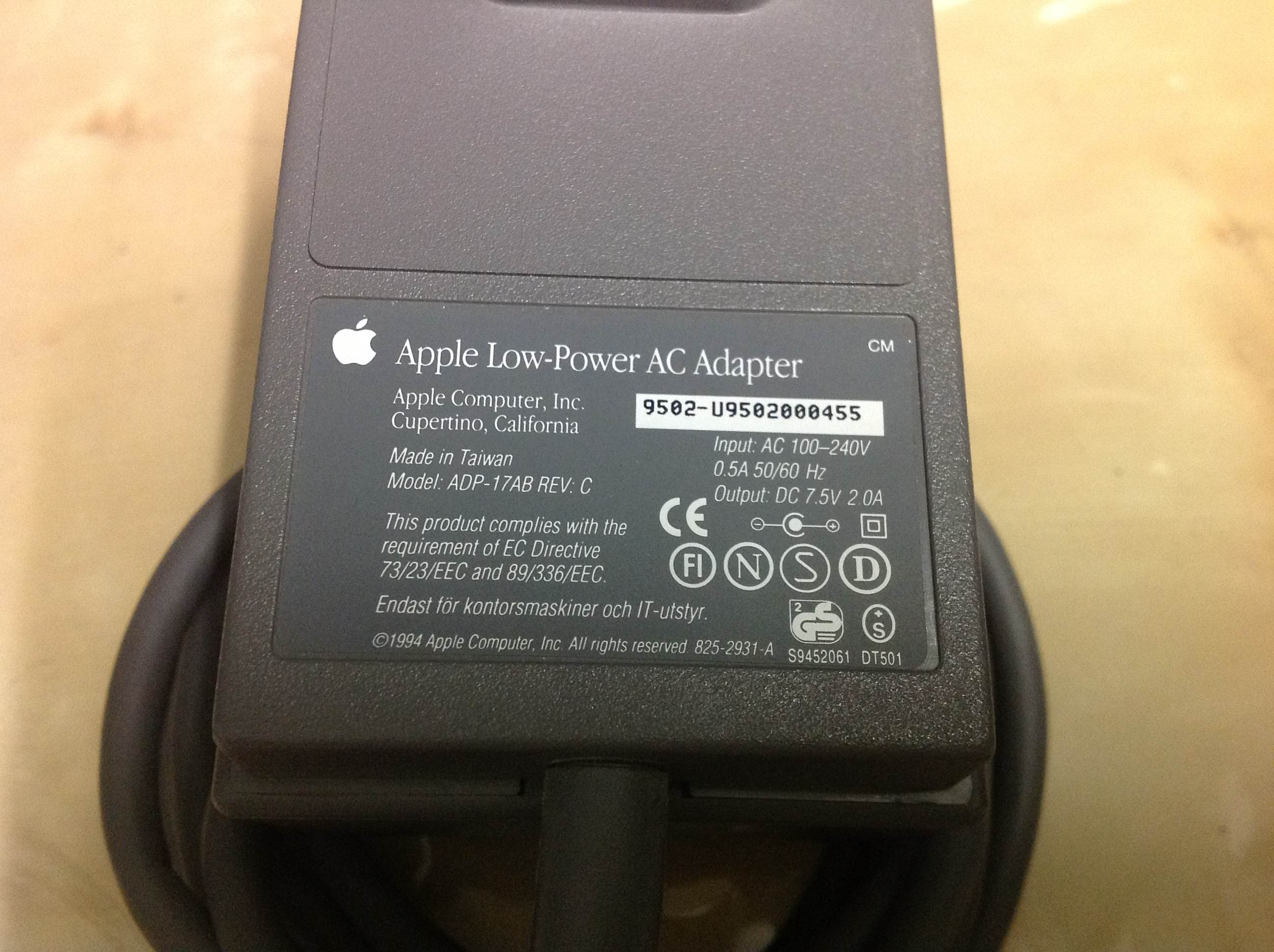 Apple PowerBook 150 AC Adapter